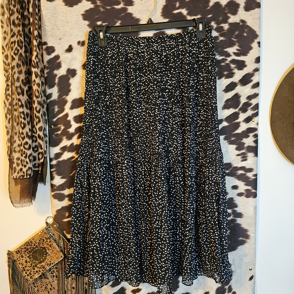 WD.NY Black and White A-Line Skirt